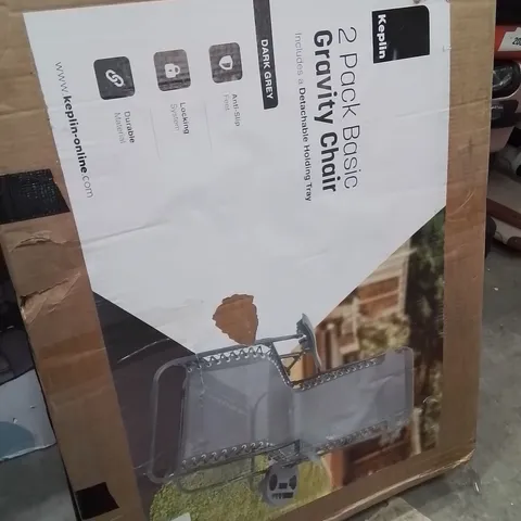 BOXED KEPLIN 2 PACK BASIC GRAVITY CHAIR DARK GREY