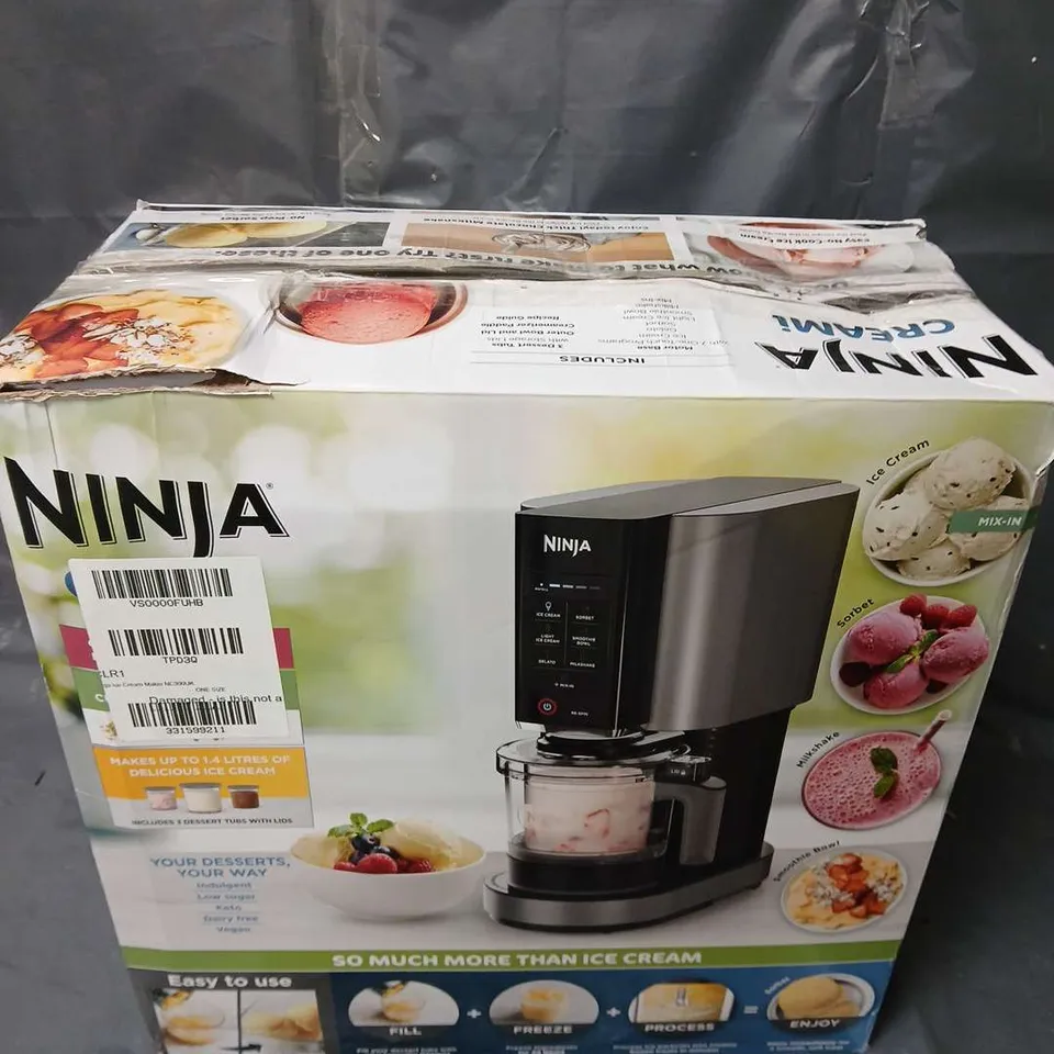 BOXED NINJA CREAMI ICE CREAM & FROZEN DESSERT MAKER NC300UK