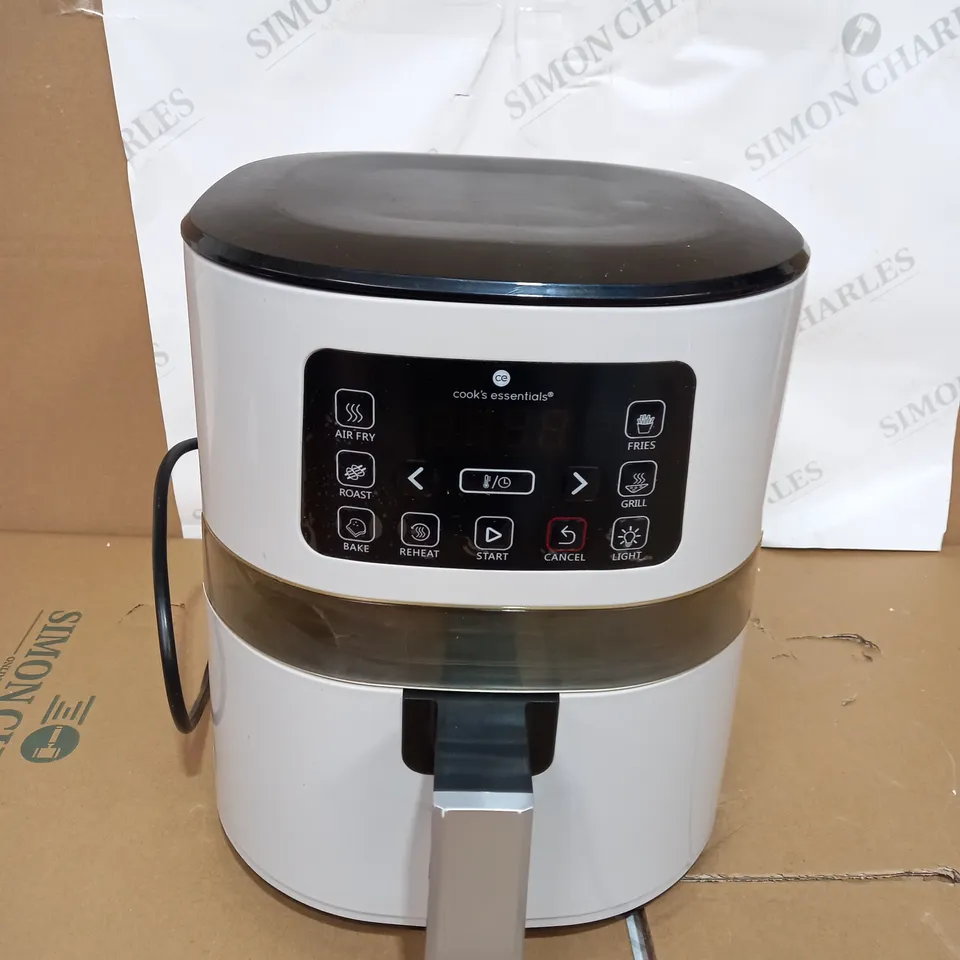 COOK'S ESSENTIALS 4.0L AIR FRYER WITH DIGITAL TOUCHSCREEN & VIEWING SCREEN - COOL GREY
