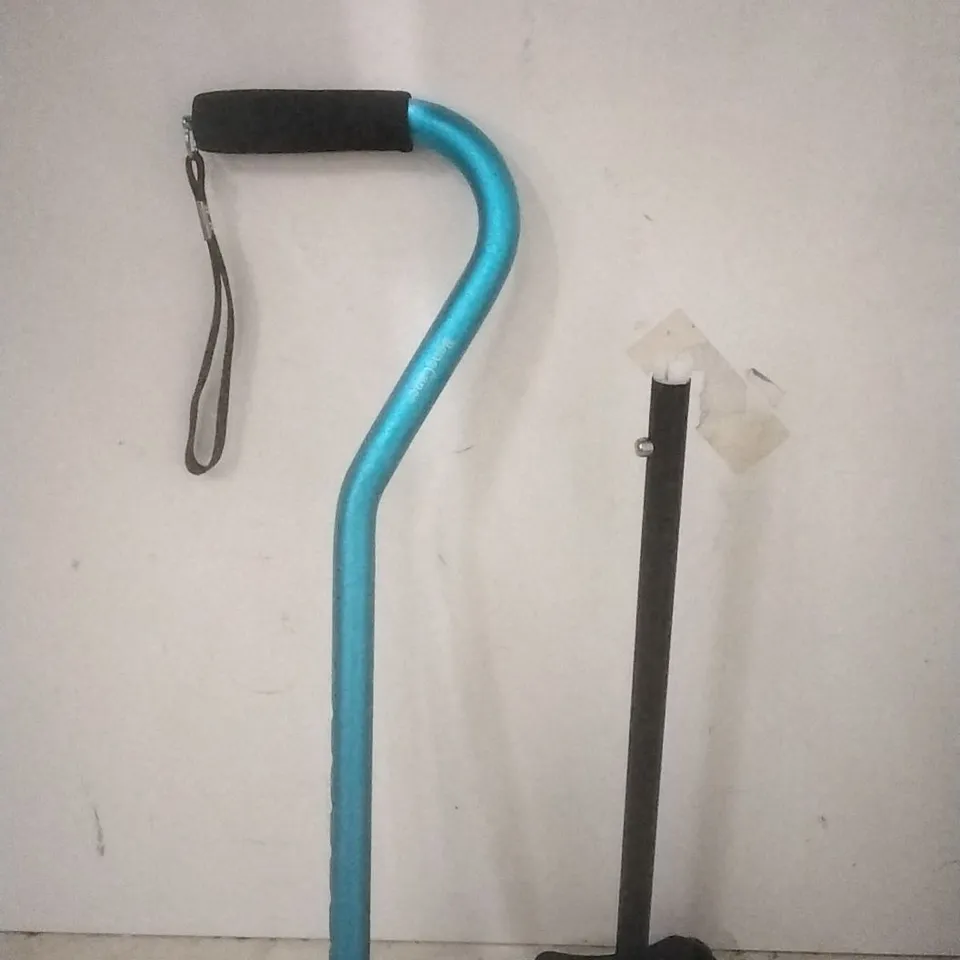 BOXED BENECANE 4 LEG WALKIHG STICK - BLUE/BLACK