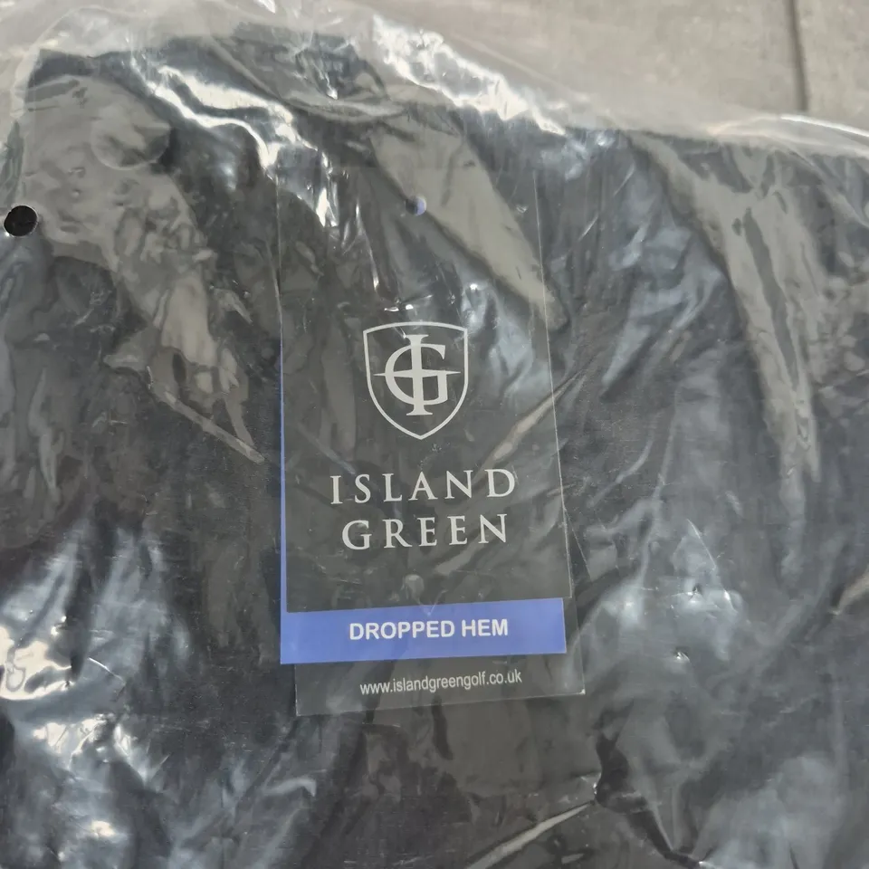 ISLAND GREEN MEN'S WATERPROOF PANT – DROPPED HEM, BLACK, UK 36 (EU 52) LARGE