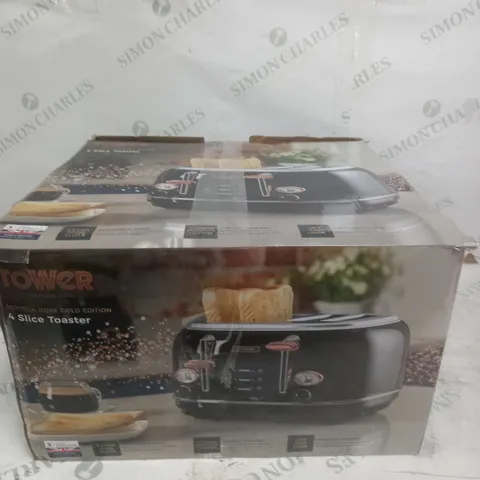 BOXED TOWER BOTTEGA ROSE GOLD EDITION 4 SLICE TOASTER