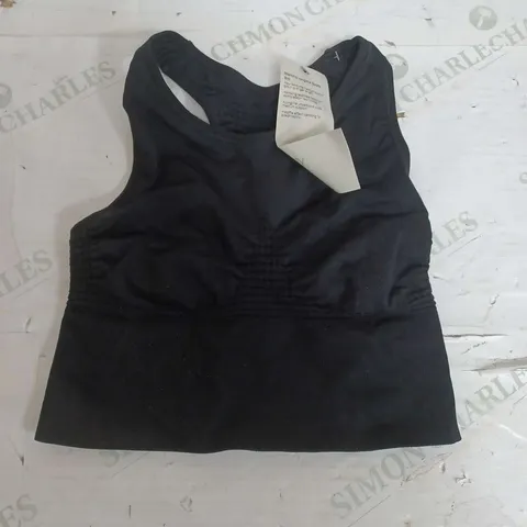 SWEATY BETTY STAMINA LONGLINE SPORTS BRA IN BLACK - MEDIUM