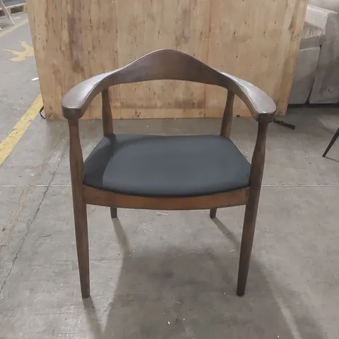 DESIGNER SOLID WOOD DINING CHAIR WITH PADDED SEAT