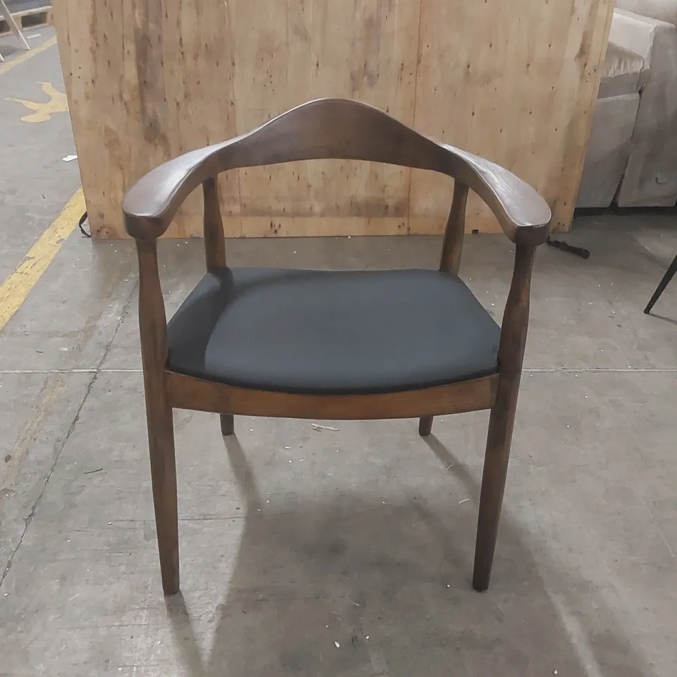 DESIGNER SOLID WOOD DINING CHAIR WITH PADDED SEAT