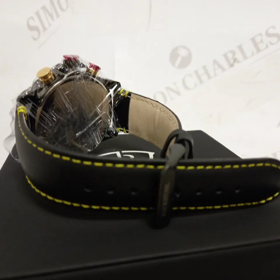 RUCKSTUHL CHRONOGRAPH LEATHER STRAP WATCH RRP £560