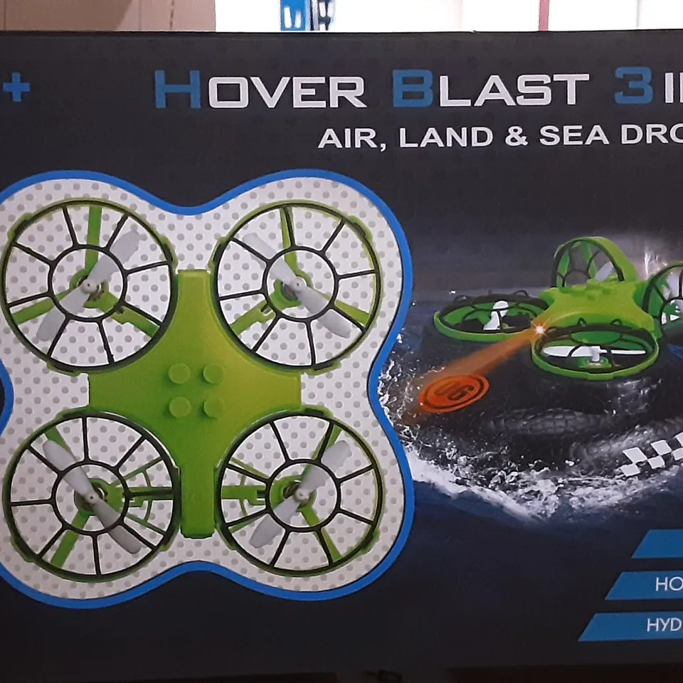 BOXED HOVER BLAST 3 IN 1 - AIR LAND AND SEA DRONE