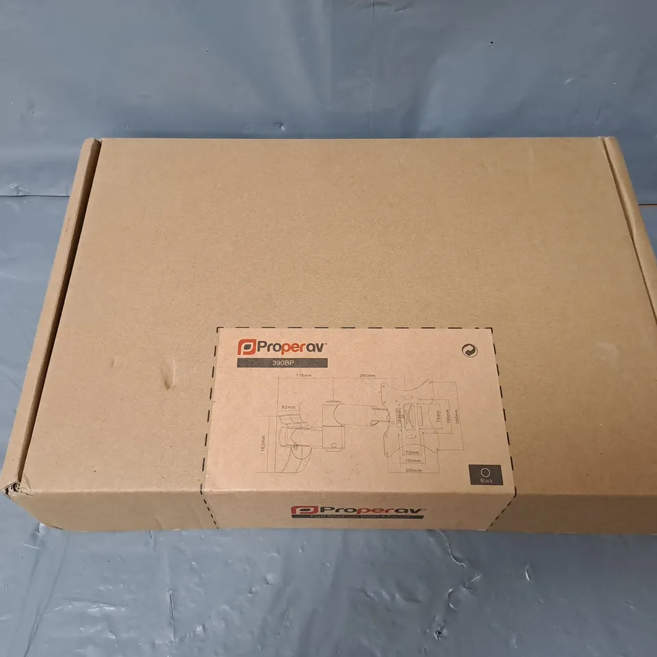 BOXED AND SEALED PROPERAV FULL MOTION WALL MOUNT IN BLACK - 390BP