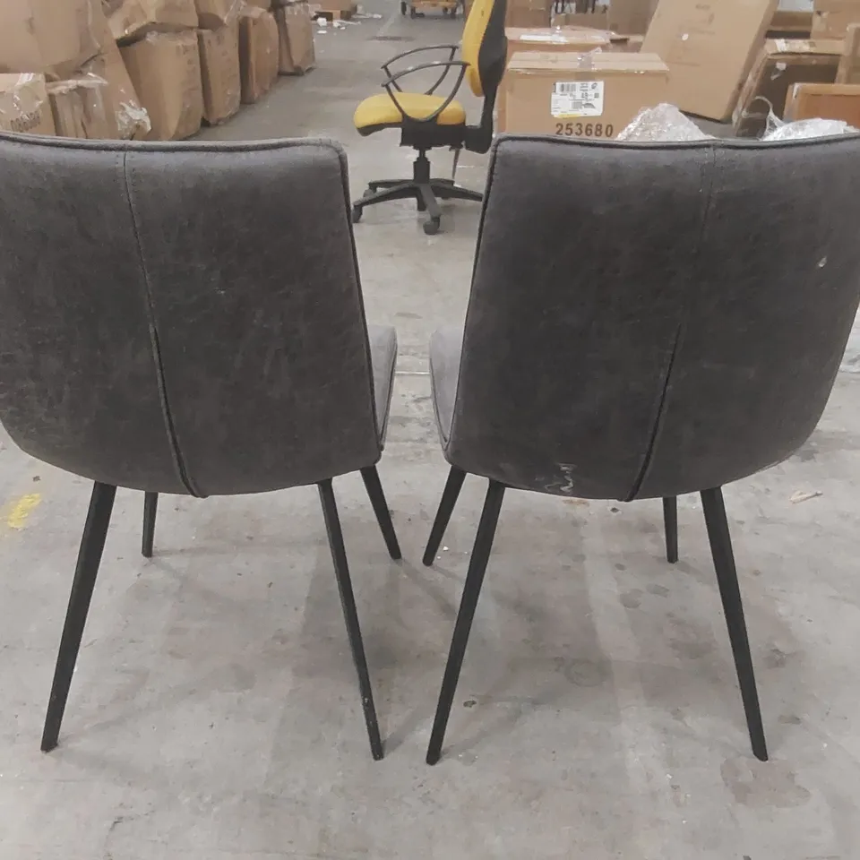PAIR OF GALLERY DIRECT HINK DINING CHAIRS 
