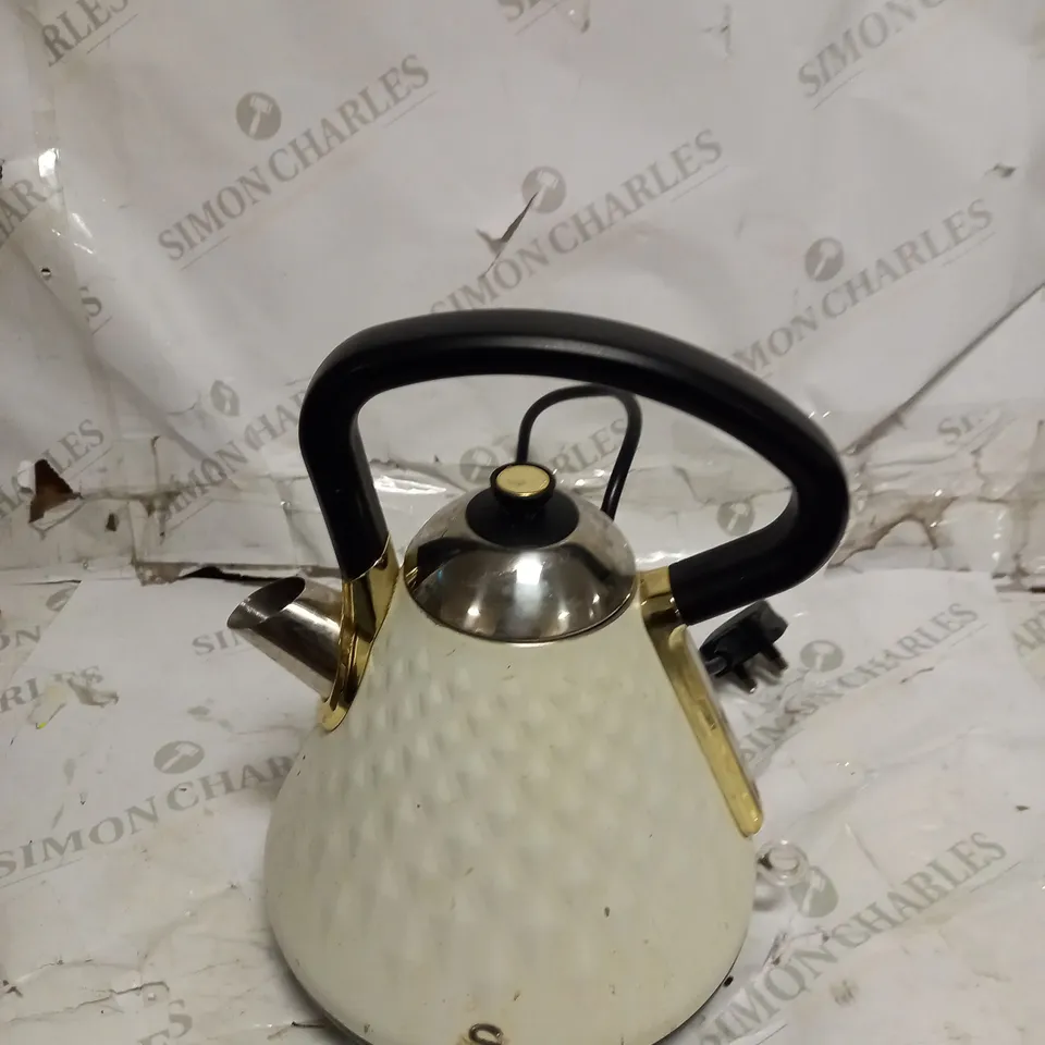 SWAN GATSBY RANGE KETTLE - WHITE/GOLD RRP £49.99