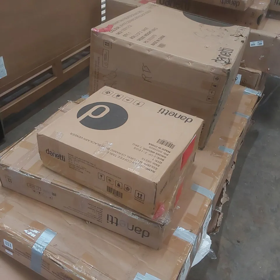 PALLET CONTAINING A LARGE QUANTITY OF ASSORTED DANETTI FURNITURE PARTS