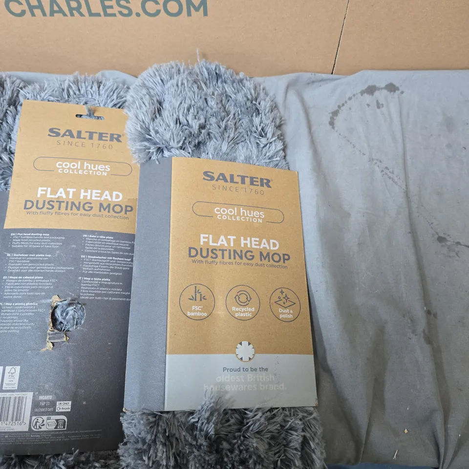 SALTER FLAT HEAD DUSTING MOP - COOL HUES COLLECTION (3-PACK)