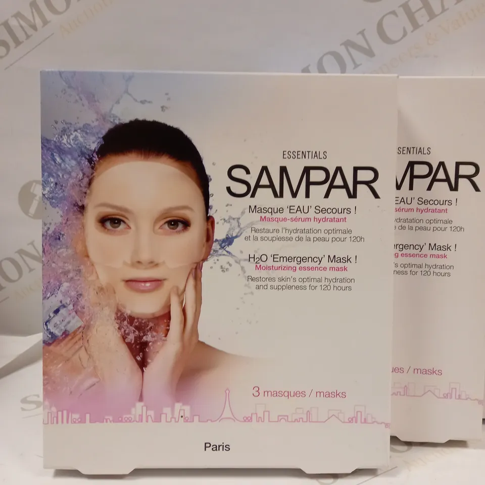 SAMPAR H2O 'Emergency' Mask! MOISTURISING ESSENSCE MASKS Multipack 3 x 25g