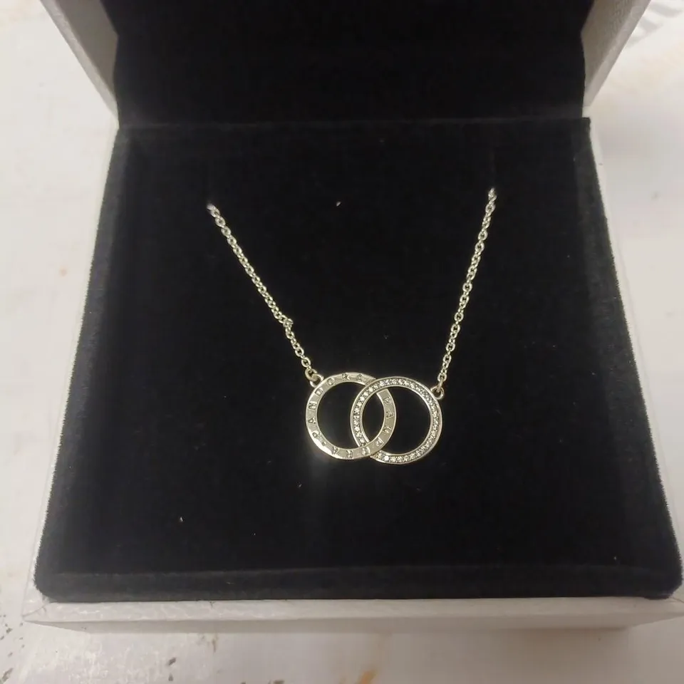 PANDORA INTERLOCKING RING NECKLACE