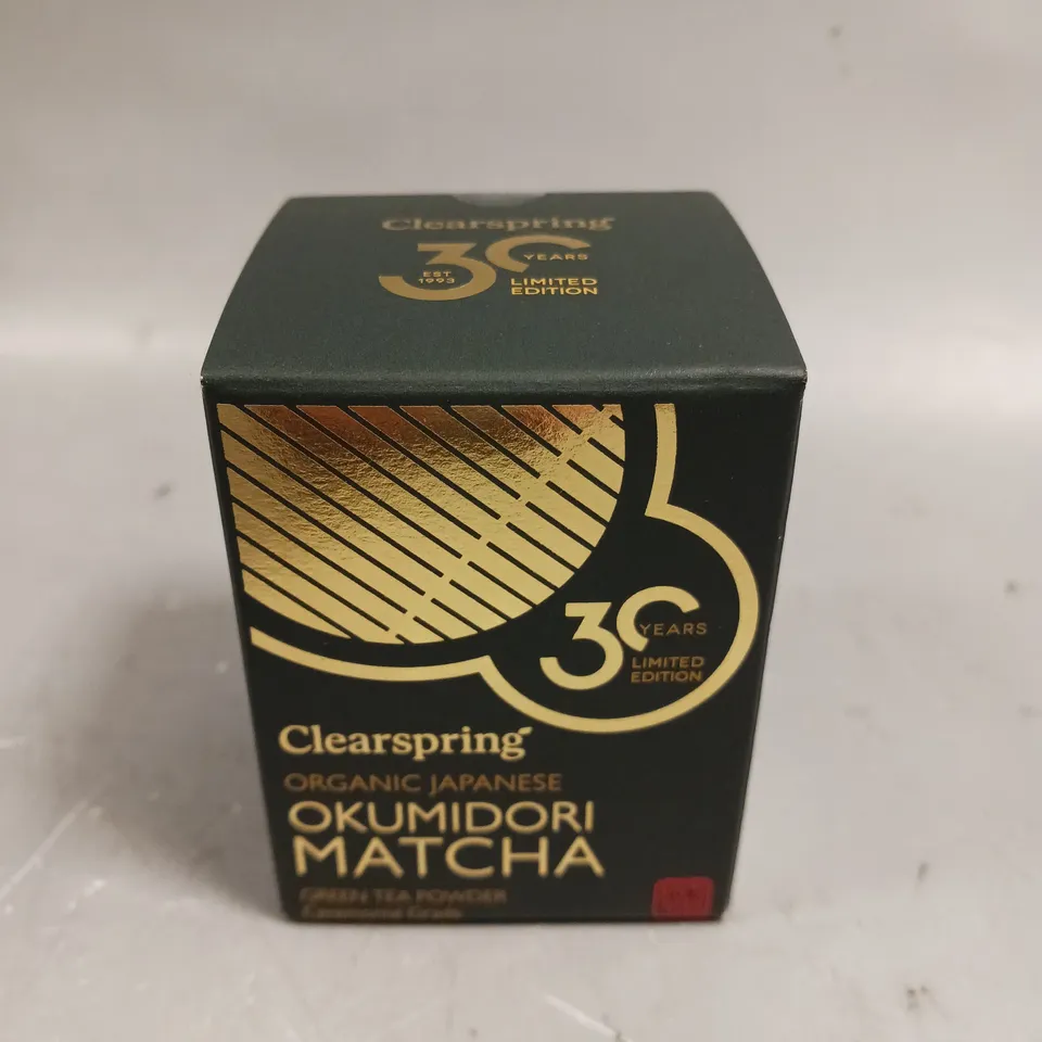 BOXED SEALED CLEARSPRING LIMITED EDITION OKUMIDORI MATCHA GREEN TEA POWDER 