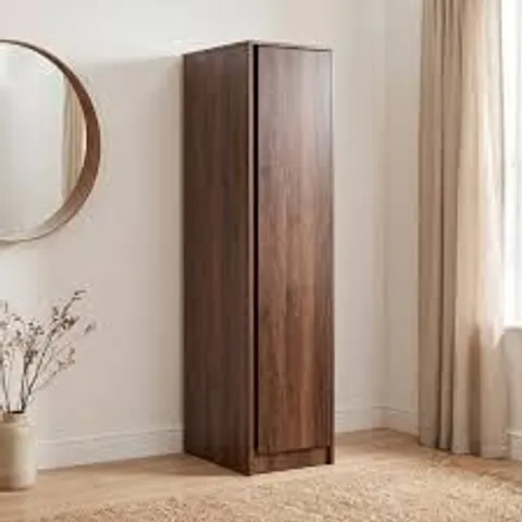BOXED MALVERN 1 DOOR WARDROBE - WALNUT EFFECT VENEER (2 BOXES)