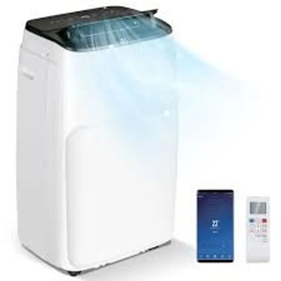 BOXED 4-IN-1 PORTABLE AIR CONDITIONER WITH MULTI-SPEED FAN AND REMOTE CONTROL