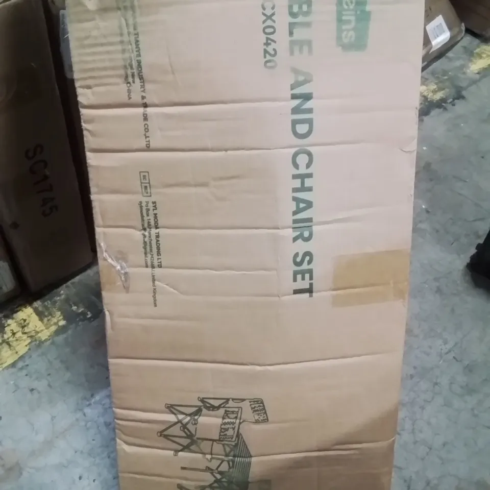 BOXED BREEINS TABLE AND CHAIRS SET