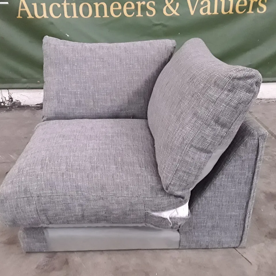 QUALITY DESIGNER SOFA CORNER SECTION - GREY FABRIC 