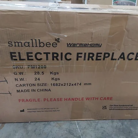 BOXED SMALLER WARMIEHOMY ELECTRIC FIREPLACE (1 BOX)