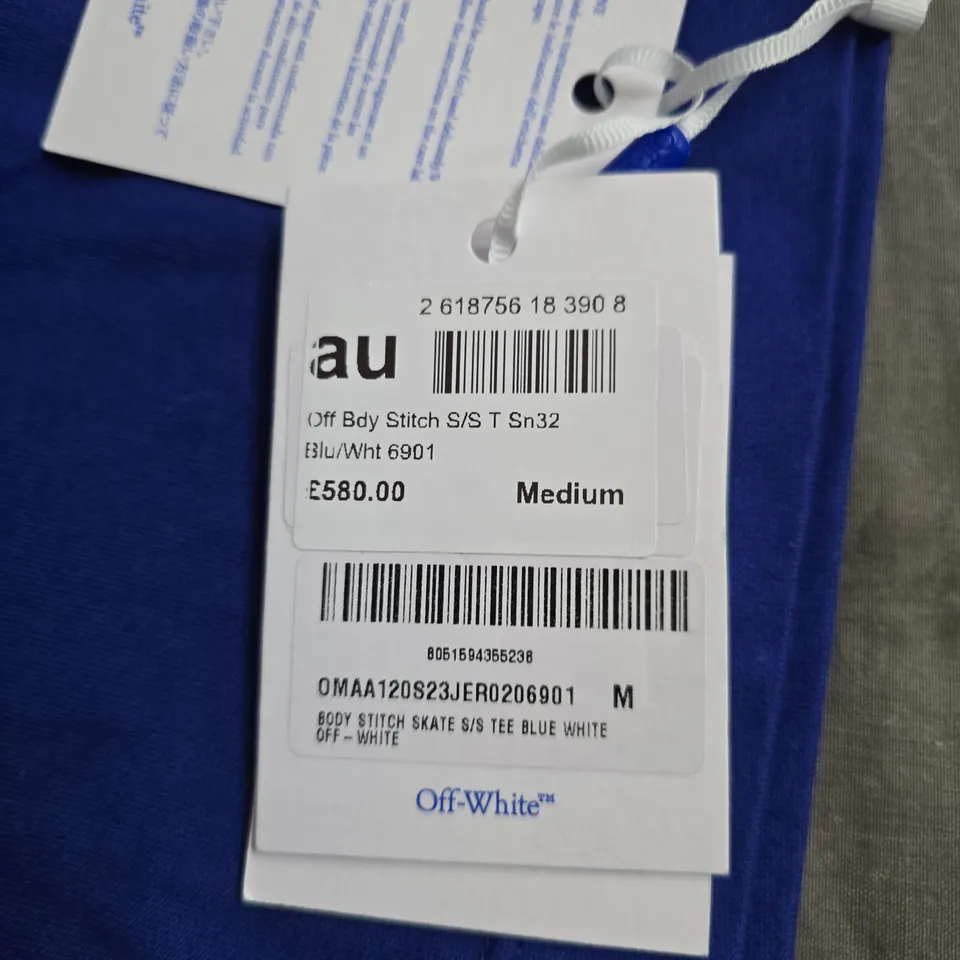 OFF WHITE OFF BODY STITCH T-SHIRT SIZE M 