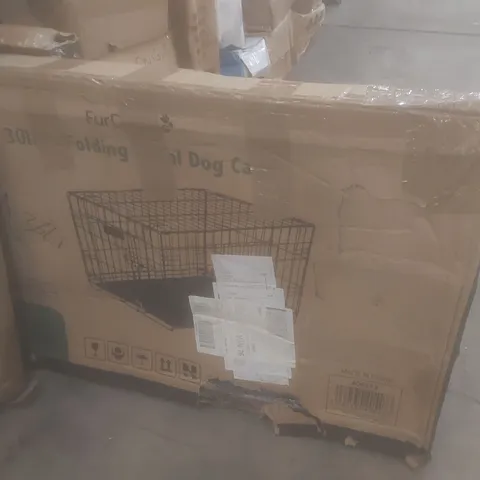 BOXED FUR DREAMS 30" FOLDING METAL DOG CAGE
