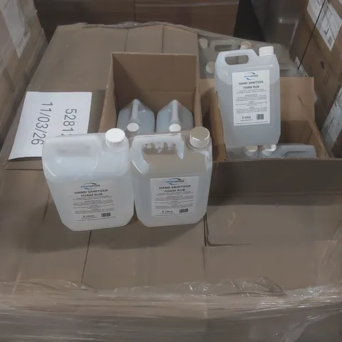 PALLET CONTAINING APPROXIMATELY 35x 5L STRONGHOLD HAND SANITIZER FOAM RUB