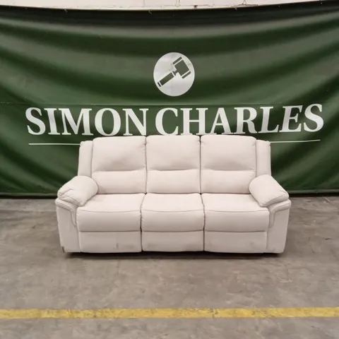 ALBION FABRIC 3 SEATER HIGH BACK MANUAL RECLINER SOFA