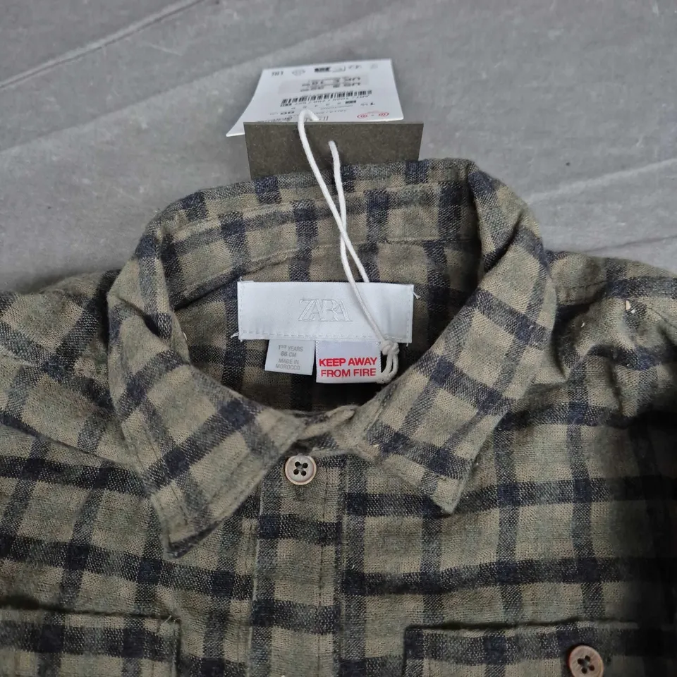 ZARA Kids Plaid Shirt – 7 Years 