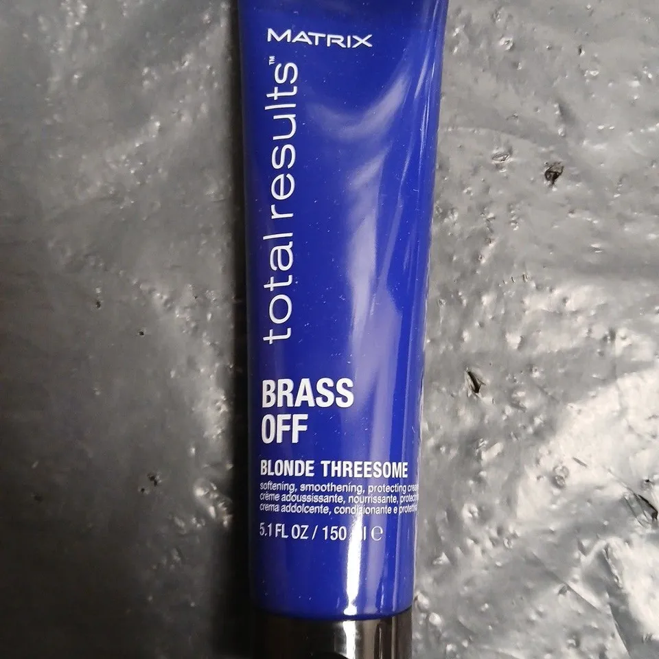 6 X MATRIX TOTAL RESULTS BRASS OFF BLONDE THREESOME CREAM (150ML) - COLLECTION ONLY	