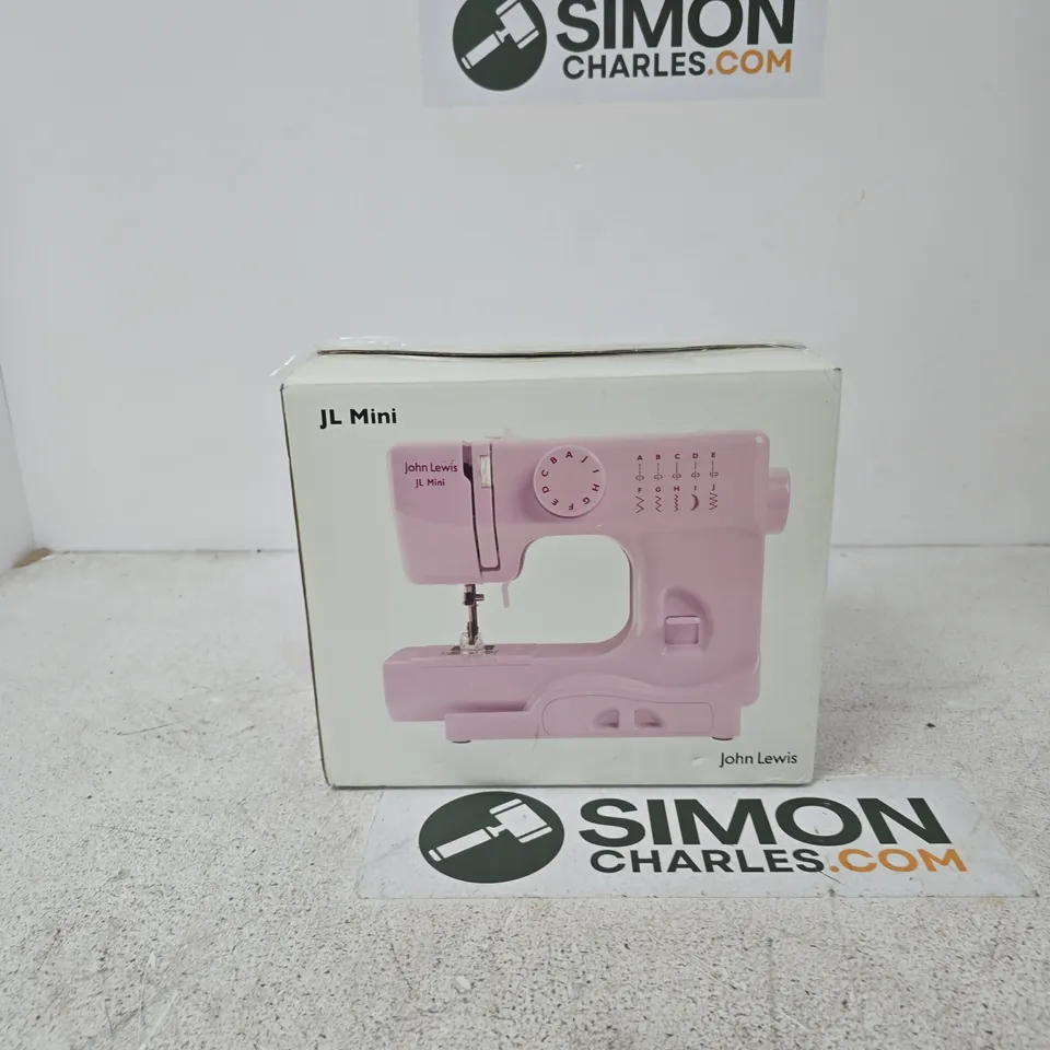 JOHN LEWIS JL MINI SEWING MACHINE – PINK, BOXED