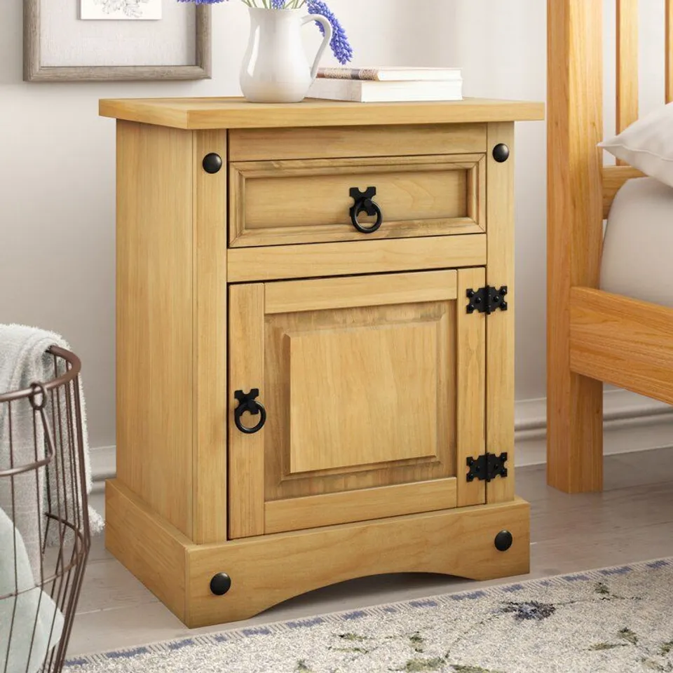 DOE 1 DRAWER BEDSIDE TABLE