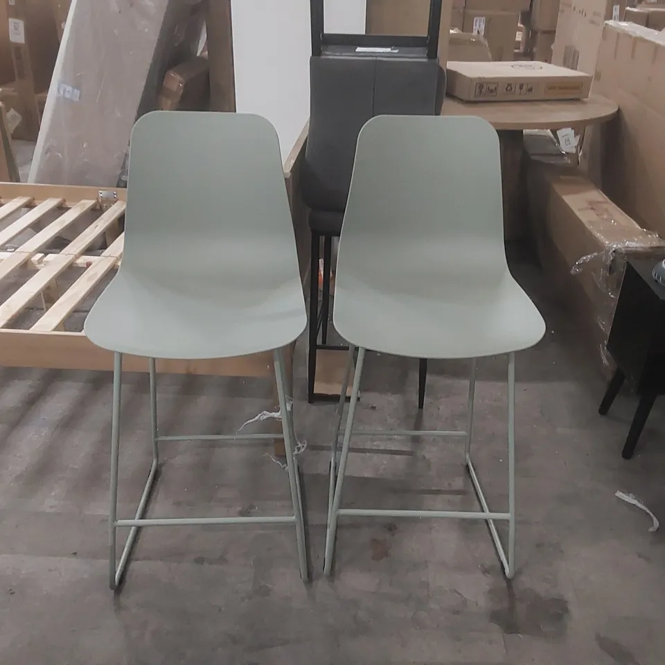 PAIR OF DESIGNER BAR CHAIRS