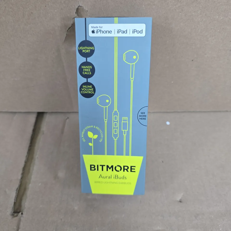 BITMORE AURAL IBUDS LIGHTNING EARBUDS – MADE FOR IPHONE/IPAD/IPOD