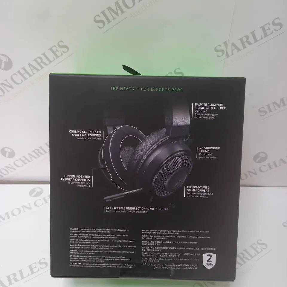 BRAND NEW BOXED RAZER KRAKEN WIRED GAMING HEADSET - BLACK