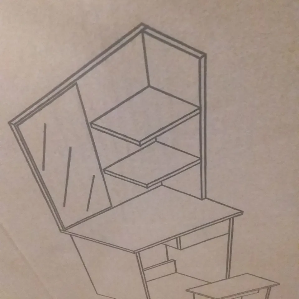 DRESSING TABLE SET - WHITE