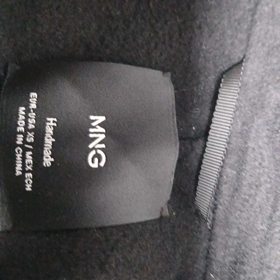 MNG BLACK WOOL-BLEND LONG COAT WITH BELT – WOMEN'S USA SIZE XS