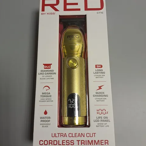BOXED RED BY KISS ULTRA CLEAN CUT CORDLESS TRIMMER - CT16