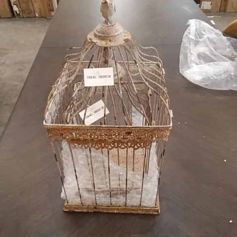 BOXED BIRDCAGE VINTAGE DESIGN