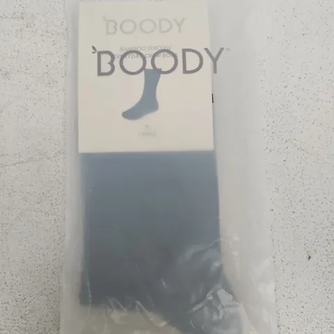 BOODY EVERYDAY CREW SOCKS – BLACK, UK 6–10 