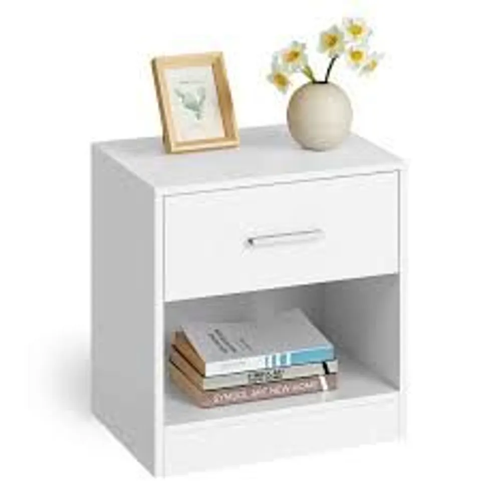 BOXED MAXXEN MANUFACTURED WOOD BEDSIDE TABLE (1 BOX)