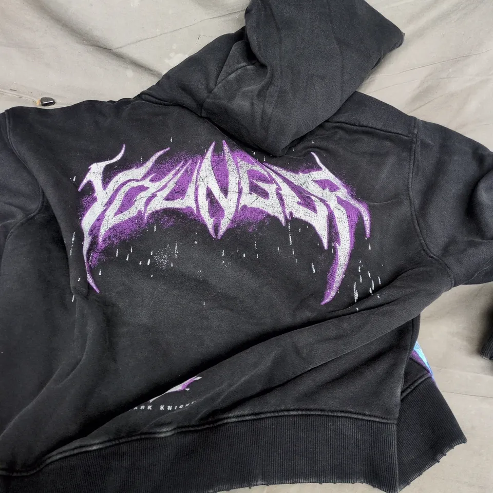 YOUNGLA BATMAN THE DARK KNIGHT JOKER IN HOODIE IN BLACK MULTI - MEDIUM