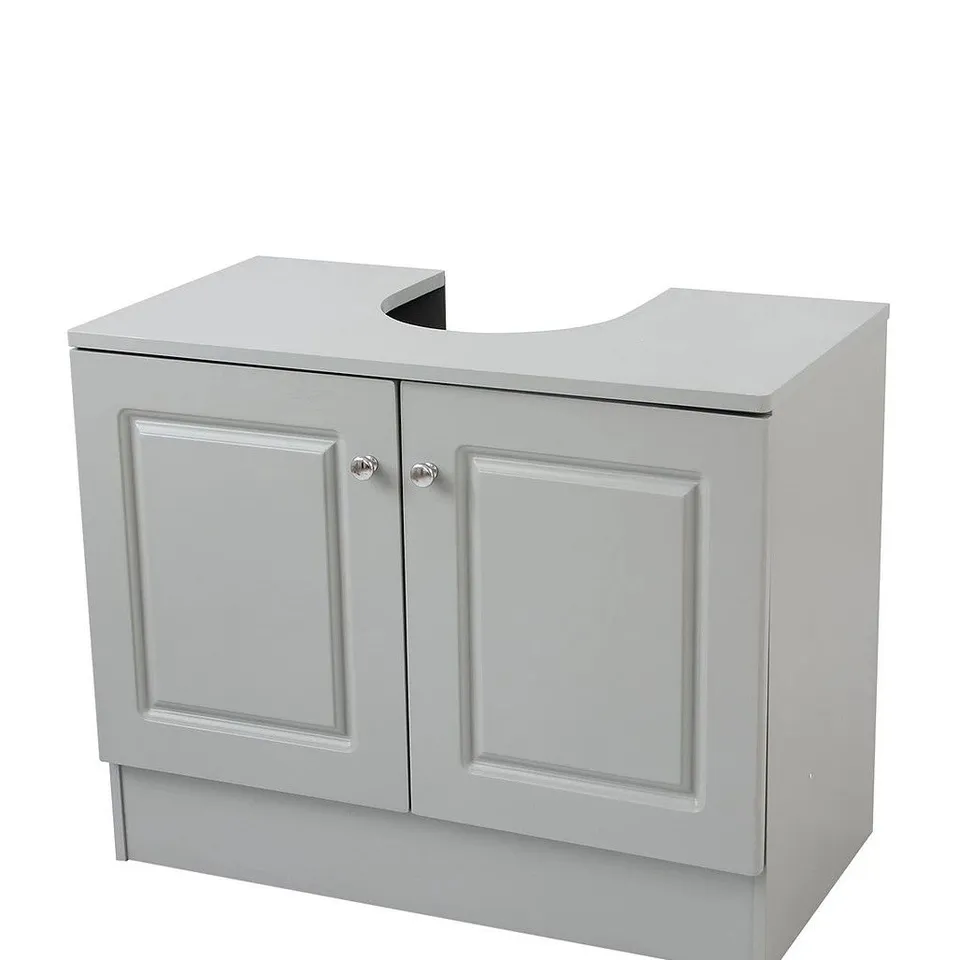 DEVONSHIRE UNDER BASIN BATHROOM STORAGE UNIT - GREY - COLLECTION ONLY