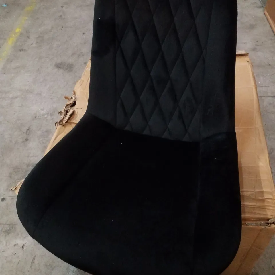 BOXED SET OF CARL DINING CHAIRS -BLACK VELVET-