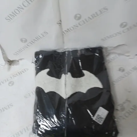 BATMAN SIP UP JACKET SIZE LARGE - BLACK/WHITE