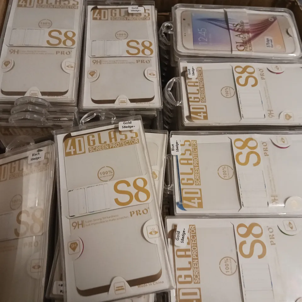 120 APPROXIMATELY 120 SCREEN PROTECTORS FOR MODELS S8edge+, S7EDGE IN VARIOUS COLOURS, ETC