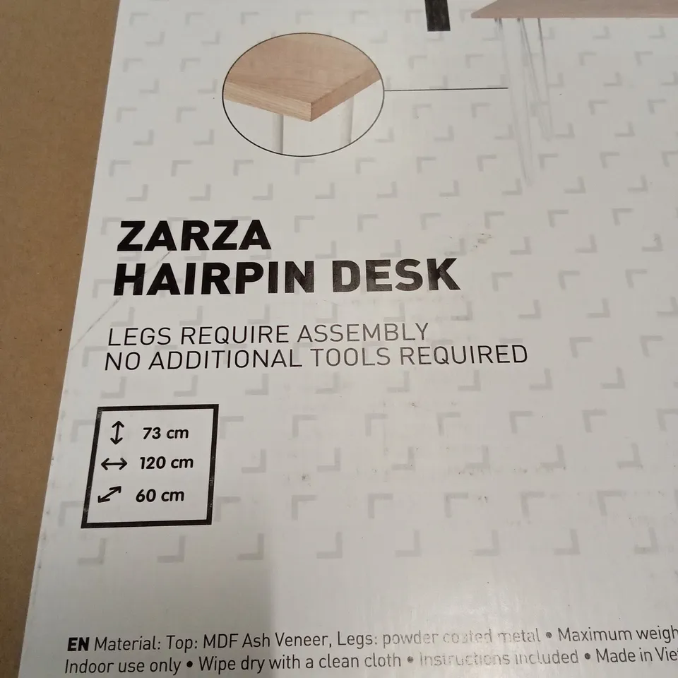 BOXED ZARZA HAIRPIN DESK (1 BOX)