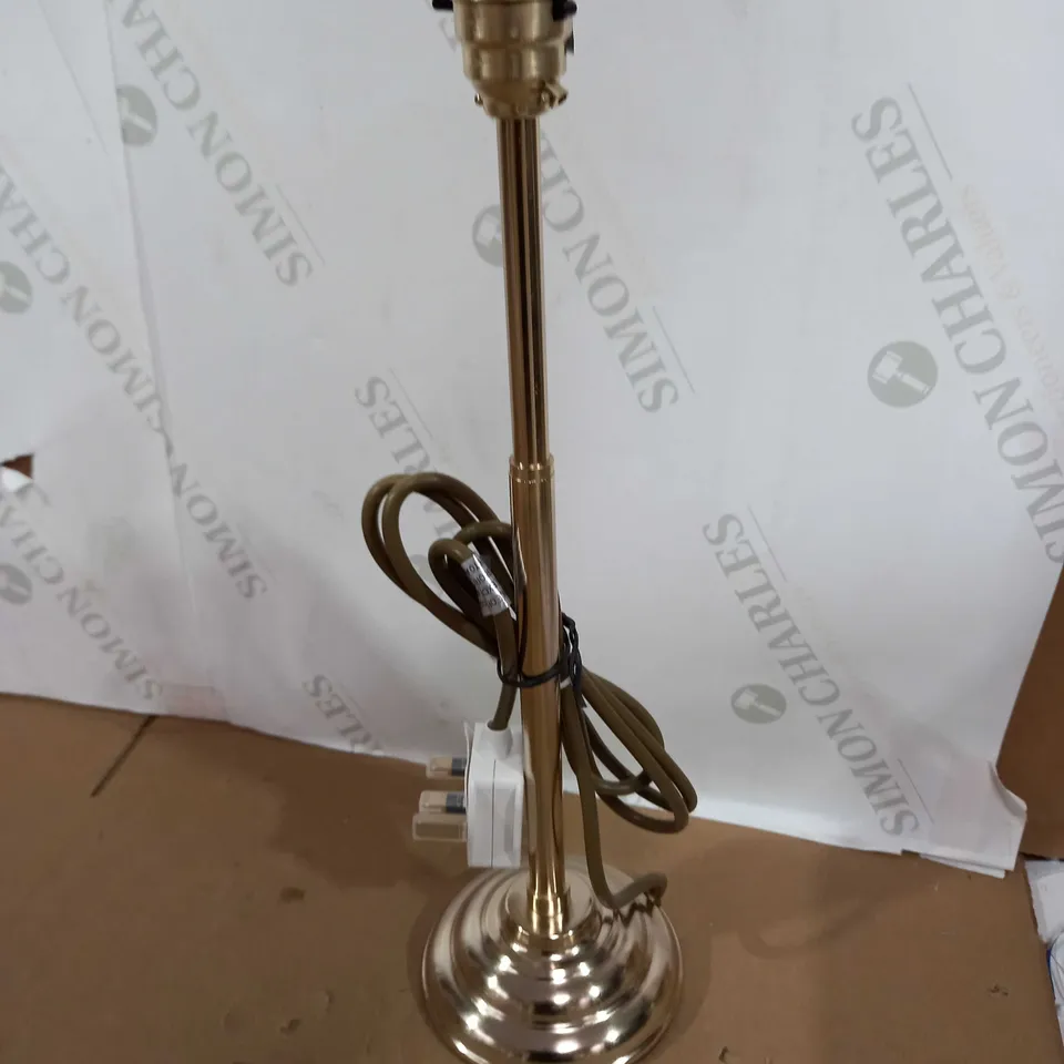 JUNO SATIN BRASS CANDLESTICK TABLE LAMP
