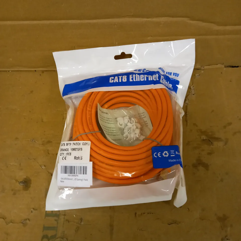 VEETOP ORANGE CAT8 ETHERNET CABLE 10M