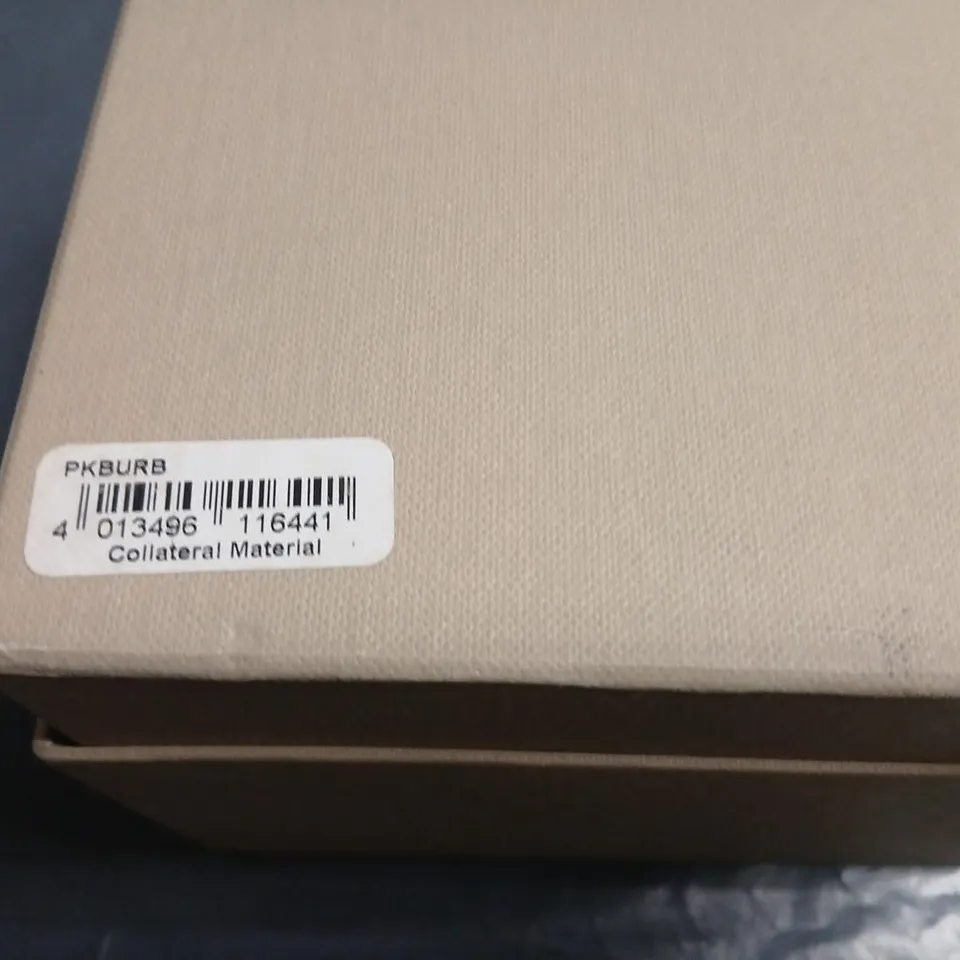 BURBERRY RECTANGULAR SWISS MADE WRISTWATCH WITH BROWN LEATHER STRAP